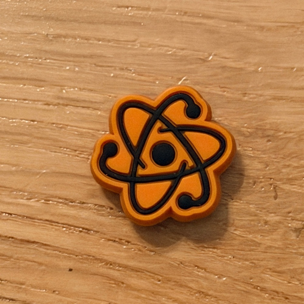 Jibbitz Orange Atom Orbit Science Shoe Charm  STEM Physics